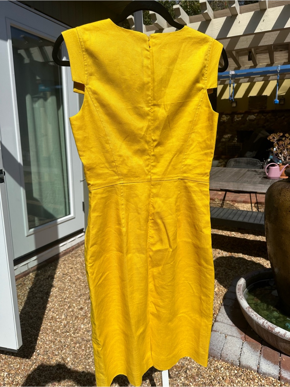 J. Crew Yellow Resume Cap Sleeve Sheath Dress - Picture 5 of 8